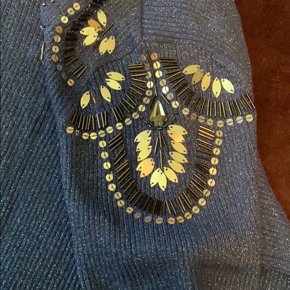 Objects D’art blue embellished sweater sz XLP - Picture 5 of 8
